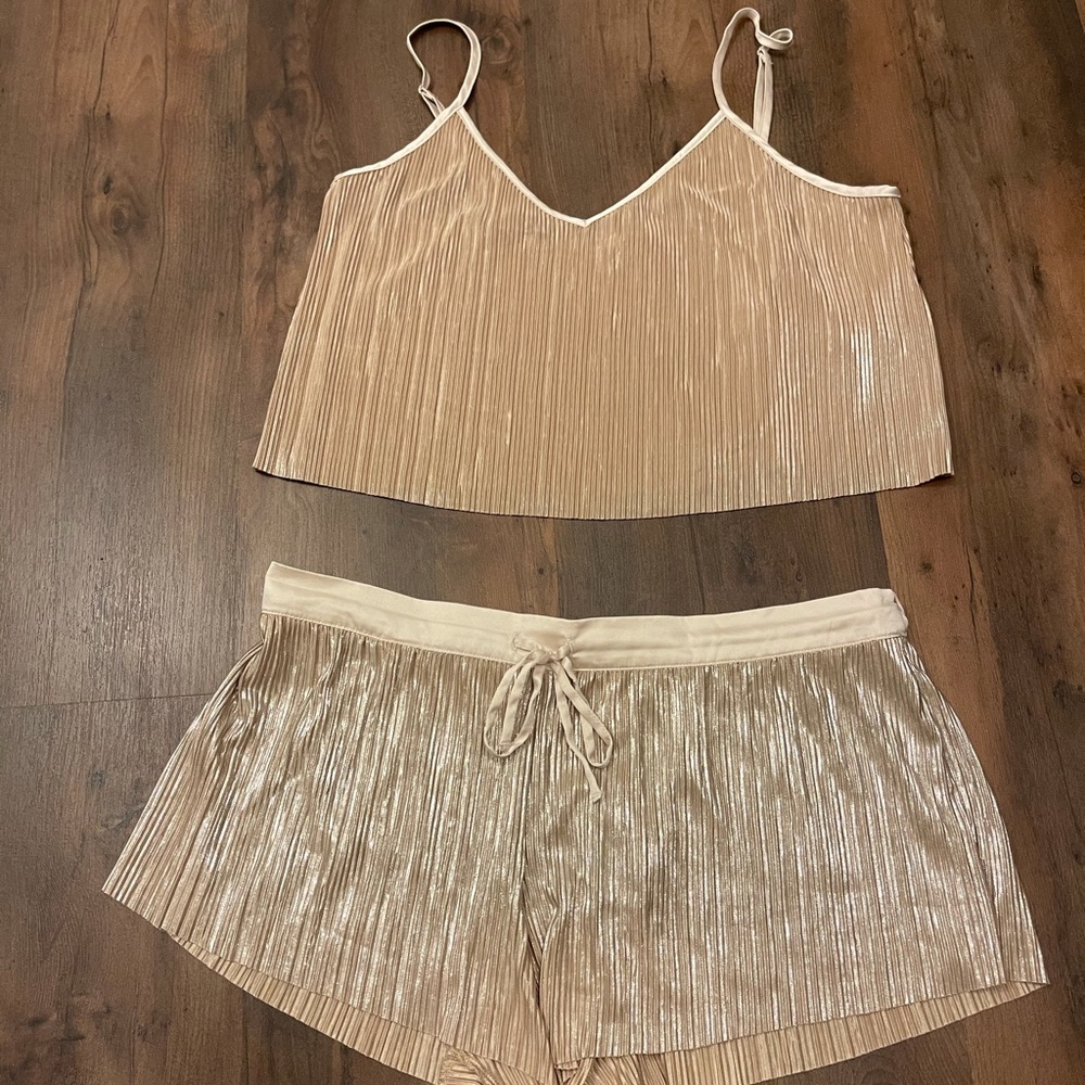 Victoria’s Secret Metallic Gold Set